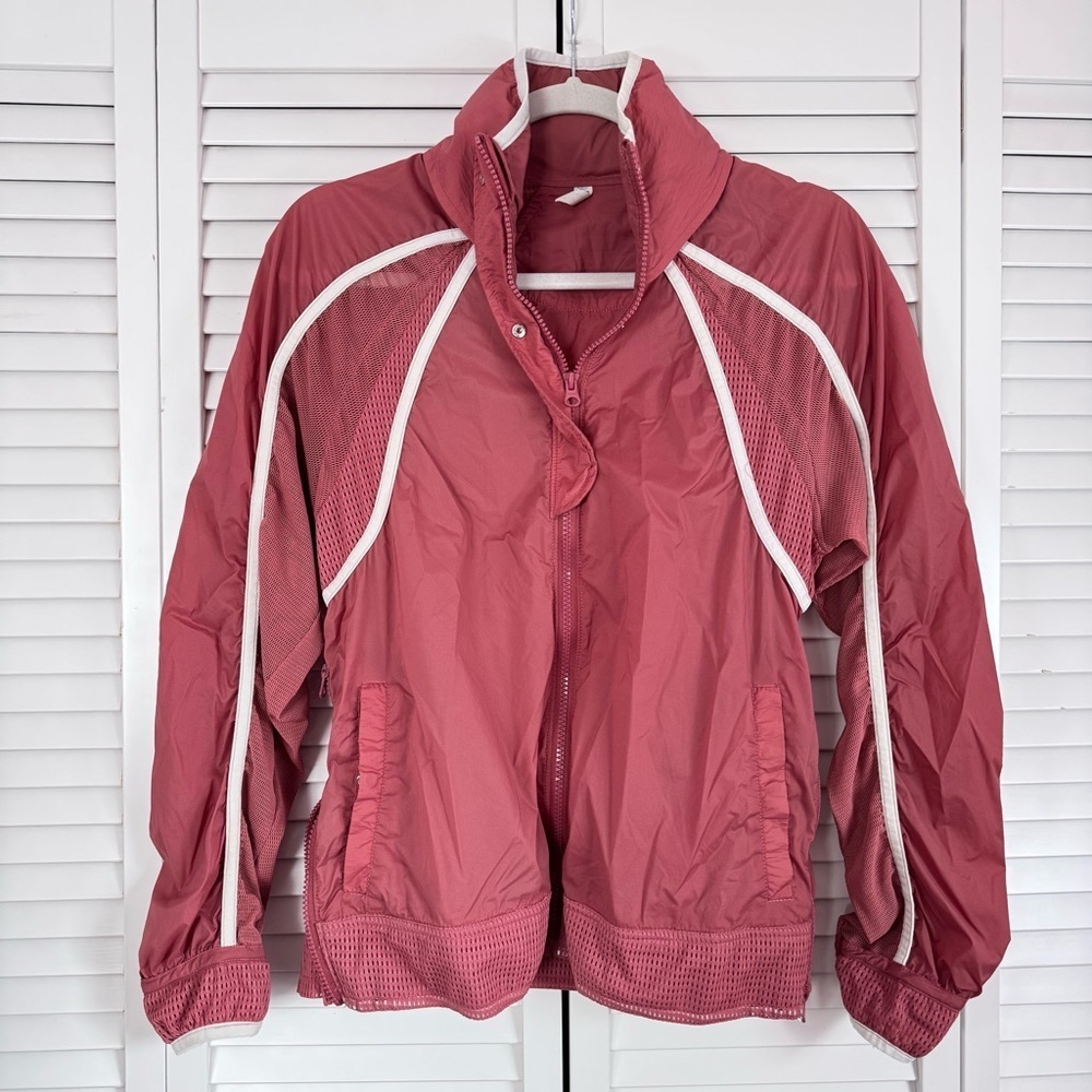 Free People Movement Rose June Windbreaker Track Jacket Mesh Lightweight XS